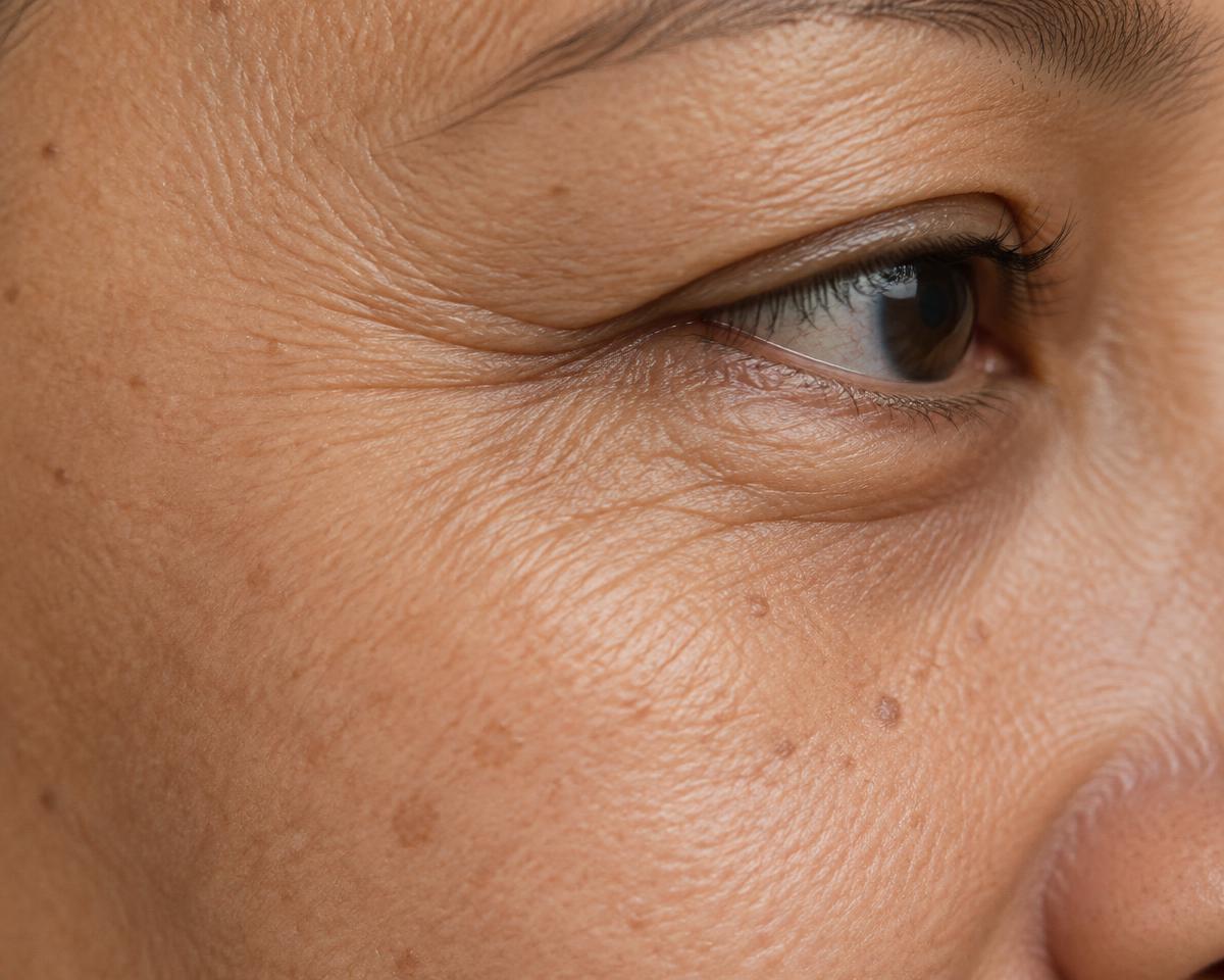 Close-up tekstur kulit untuk concern de-aging & elastisitas