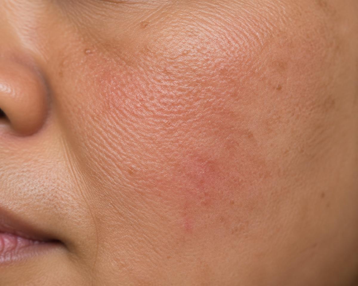 Close-up tekstur kulit untuk concern sensitif & skin barrier